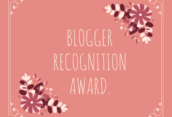 wordpress blogger recognition award