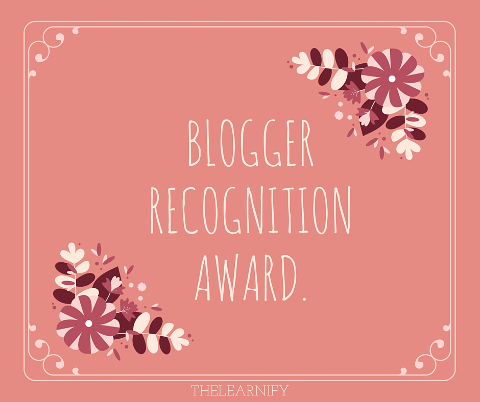 wordpress blogger recognition award
