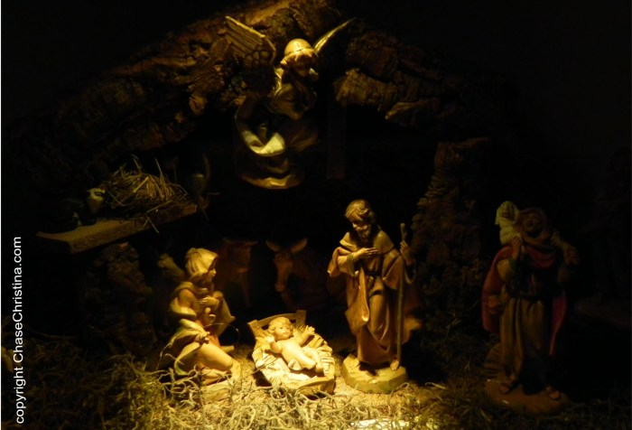 Nativity scene, Christmas, Jesus in manger