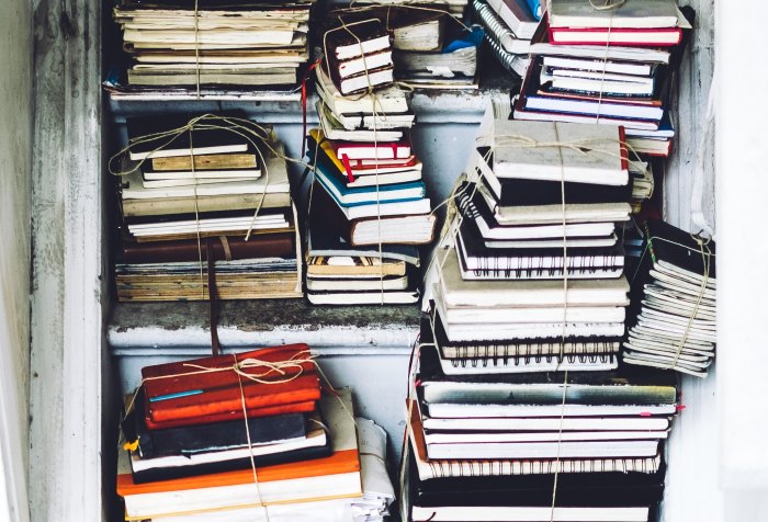 Notebooks, storage, keepsakes, writing, journals, mess