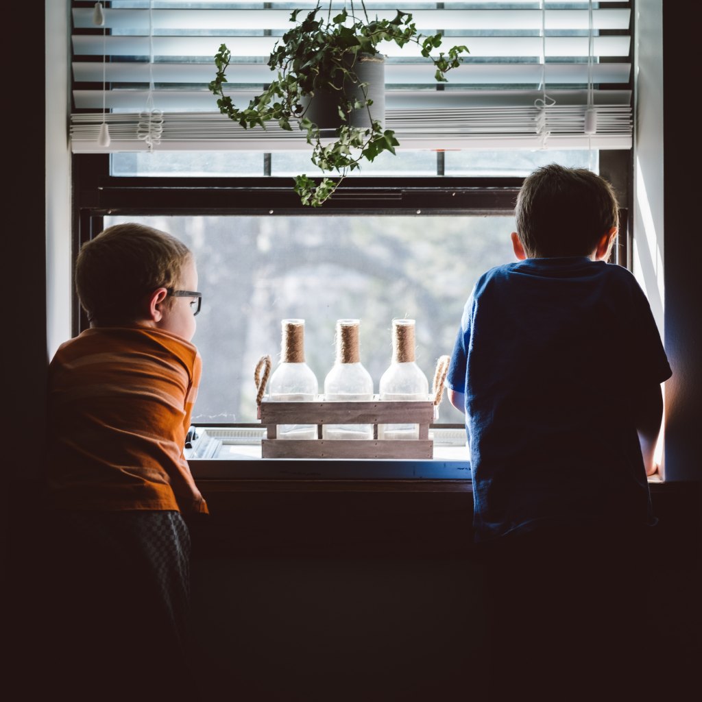 Children, window, study