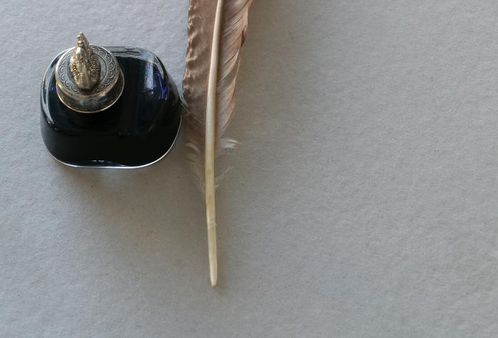 quill as used by poets in the 1600s