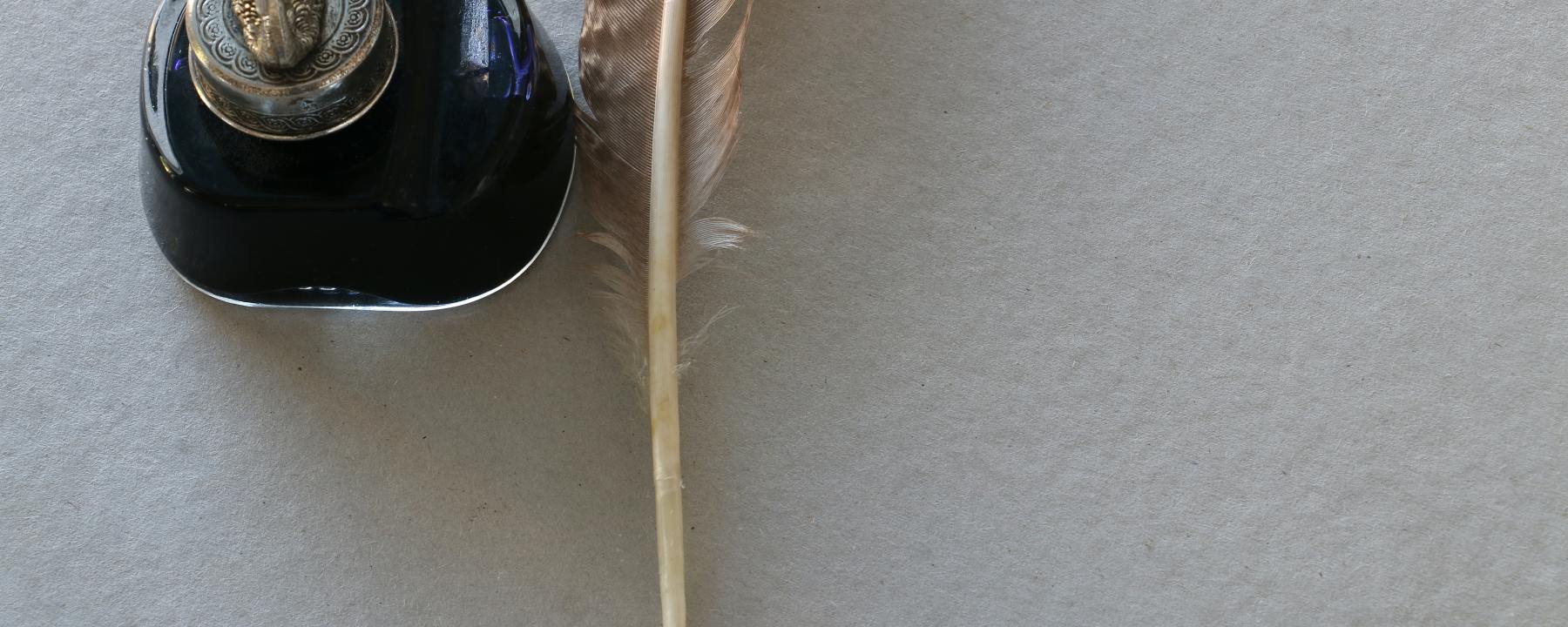 quill as used by poets in the 1600s